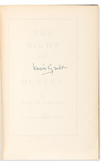 Grubb, Davis (1919-1980) The Night of the Hunter, Signed First Edition.